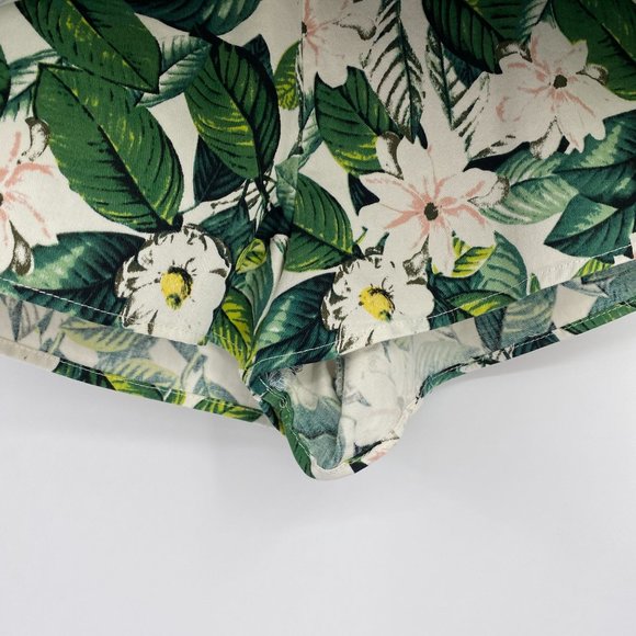 A'Gaci floral skort crop top size small two piece set high waist white green - Picture 5 of 11
